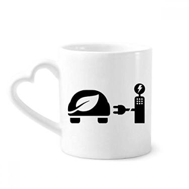 Imagem de Estação de carga automática veículos de energia proteger o meio ambiente caneca café cerâmica copo de coração de vidro