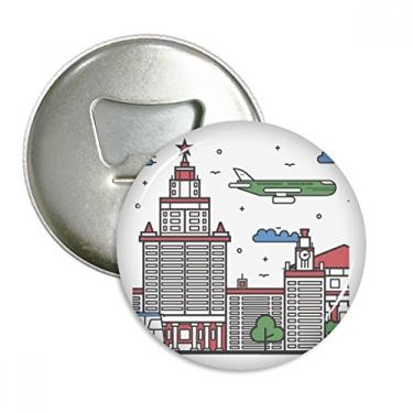 Imagem de Rússia City National Symbol Pattern Abridor de garrafas Ímã de geladeira Emblema multifuncional