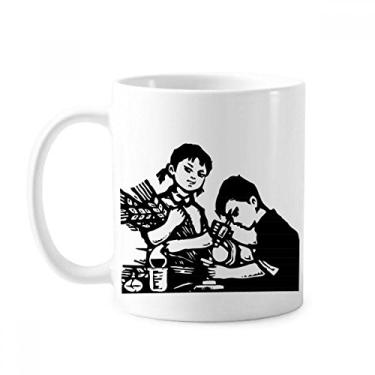 Imagem de Microscópio de trigo para meninos e meninas caneca patriotismo cerâmica xícara de café porcelana louça