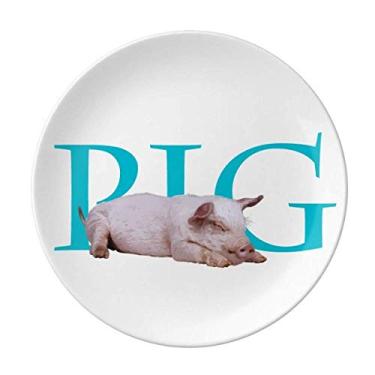 Imagem de Prato decorativo de porcelana para servir de porco para restaurantes e negócios