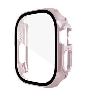Imagem de Capa protetora Case de Acrilico com Pelicula Vidro Compatível com iwatch Ultra 49mm Iwatch Rosa - Marca: 123smart