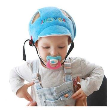 Imagem de Protetor Chapeu Capacete Cabeça Infantil Bebê Crianças Azul