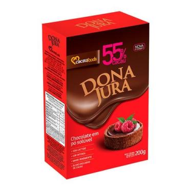 Imagem de Chocolate Em Pó Solúvel 55% Cacau 200Gr Dona Jura - Cacau Foods