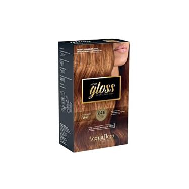 Imagem de Acquaflora 7.43 Louro Natural Acobreado Dourado Kit Coloracao Hidra Gloss