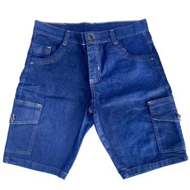 Imagem de Bermuda Cargo Jeans Masculina Extra Grande Short Plus Size  50 Ao 56 -