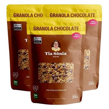 Imagem de Kit 3 Granola Gotas de Chocolate Coco Cereal 200g cada Tia Sônia