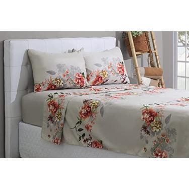Imagem de Jogos Cama Em Microfibra Duplo Lençol de Cima + Lençol com Elástico + Fronhas 150 Fios 100% Poliéster Paco Milano | Admirare (Casal, Jamile)