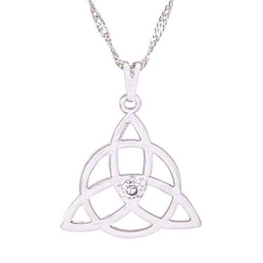 Imagem de Colar Triskle com Strass 22mm - Sunshine Cristais Cor:Prata