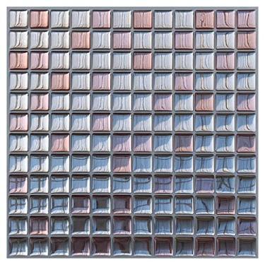 Imagem de Pastilha Adesiva Resinada Mini Glass Rosa Kit 4 Placas Adesivo 3M