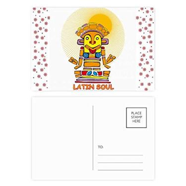 Imagem de Estátua de alma latina do Egito Antigo Padrão Natal Flor Celebração Cartão Postal Cartão Bênção