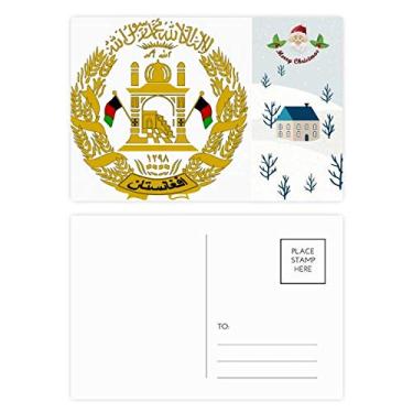 Imagem de Cartão postal de Natal com emblema nacional do Kabul do Afeganistão, 20 peças
