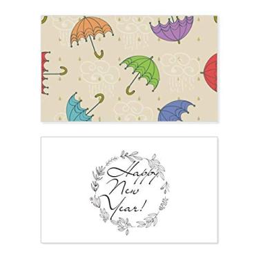 Imagem de Umbrella Cloud Rain Drip Sun Ano Novo Festival Cartão Bless Mensagem Presente