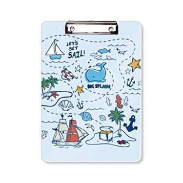 Imagem de Sail Splash Prancheta para viagem, pasta, bloco de escrita A4