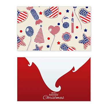 Imagem de Balão dos EUA, bandeira de coração, estrela, festival, feriado, Natal, cartão de felicitações, mensagem de Natal