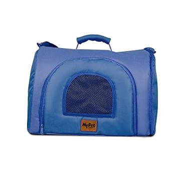 Imagem de MY PET BRASIL Bolsa Luxo Transporte Para Cachorros M Bolsa Para Pet Lavável E Confortável Cama Para Cães Azul ‎