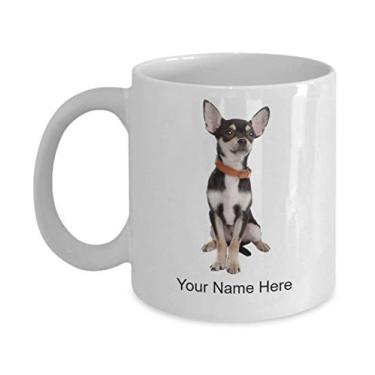 Imagem de Caneca personalizada Chihuahua - Caneca de café para amantes de Chihuahua Idea - Caneca de cachorro personalizada - Caneca de café de 325 ml