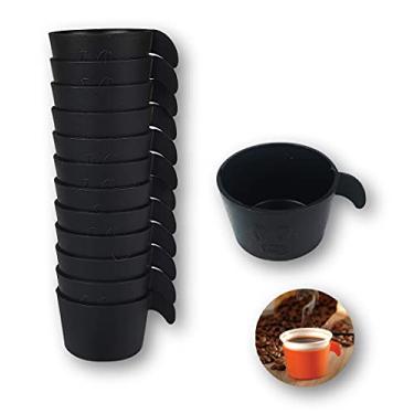 Imagem de Conjunto Copete 12 Porta Copos Descartável Cantinho Café Plástico Preto - AMZ