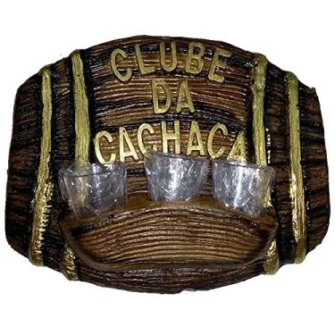 Imagem de Pingometro Placa Barril Decorativo Clube da Cachaça - 3 Copos