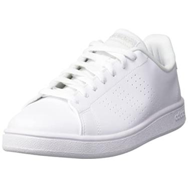 Imagem de adidas Men's Advantage Base Tennis Shoe, White/White/Green, 9 M US