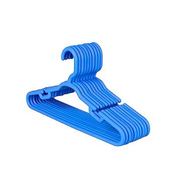 Imagem de Kit Conjunto Cabide Infantil Reforçado Azul 8mm - 30 Unidades