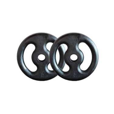 Imagem de Kit com 2 Anilhas de Ferro Fundido de 5 Kg