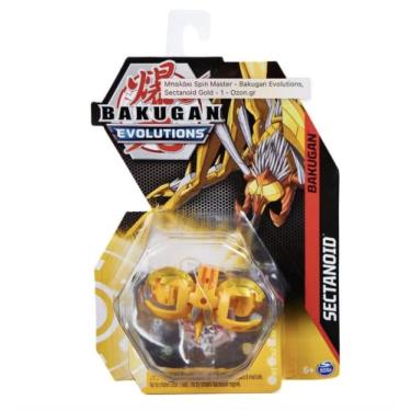Imagem de Bakugan Evolutions 2022 2-inch Core Collectible Figure and Trading Cards (AURELUS SECTANOID - Gold)