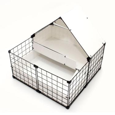 Imagem de Cercado Aramado Casa para Porquinho da Índia 60x60 com Polionda Cercadinho Pet