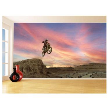 Imagem de Papel De Parede 3D Moto Cross Trilha Terra Mx 3,5M Bkm03