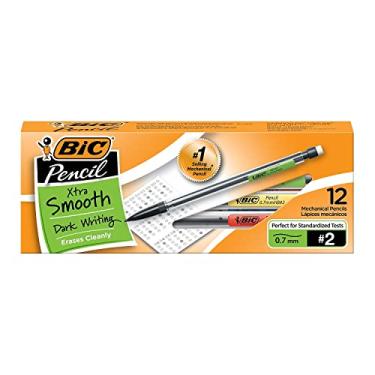 Imagem de BIC Lapiseira Xtra-Life, tubo transparente, ponta média (0,7 mm), 12 unidades, preto