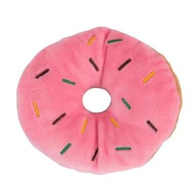 Imagem de Brinquedo Pelúcia Cachorro Cães Mordedor Pet Yorkshire Mini Shitzu Pinscher Chihuahua Filhotes - Donuts Rosa