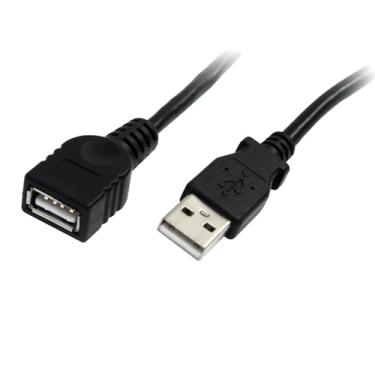 Imagem de StarTech. com cabo de extensão USB 2.0 preto de 1,8 m A para A - M/F - cabo de extensão USB - USB (M) para USB (F) - USB 0,6-1,8 m - preto - USBEXTAA6BK