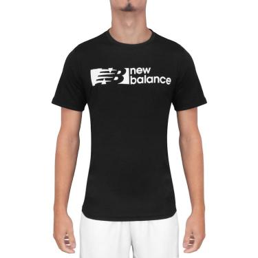 Imagem de Camiseta New Balance Tenacity Graphic Preta e Branca