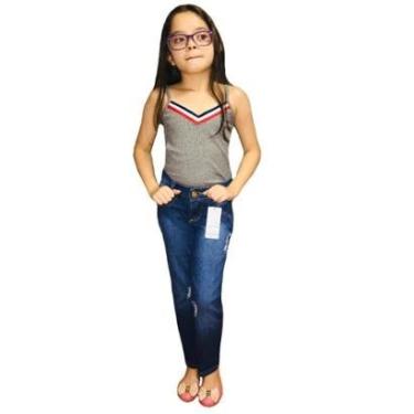 Imagem de Calça Skinny Feminina Jeans Infanto Juvenil de 4 a 16 Anos D-Feminino
