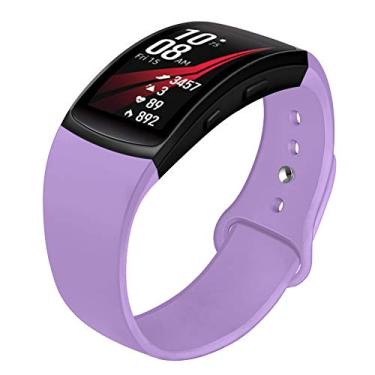 Imagem de Pulseira de substituição de silicone macio NAHAI para Samsung Gear Fit 2 e Fit 2 Pro, pequena, lavanda
