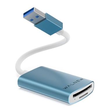 Imagem de WALNEW Leitor de cartão micro SD USB 3.0 com dois compartimentos para SD/SDXC/SDHC/Micro SDXC/TF/Micro SDHC/UHS-I, leitor de cartão de memória universal para Mac OS, Windows, Android no PC, laptop e