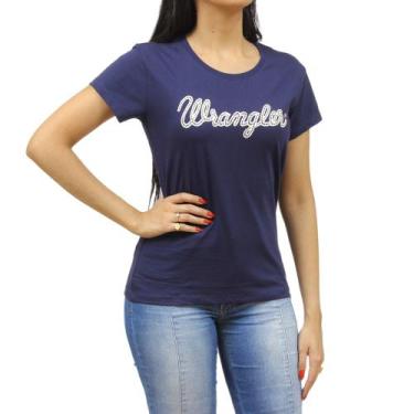 Imagem de Camiseta Feminina Wrangler Azul 34428