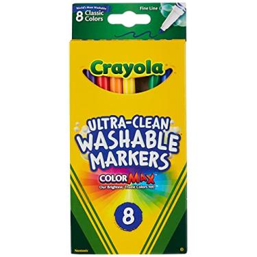 Imagem de Crayola Marcador clássico lavável de linha fina, 8 por pacote com 24 pacotes por caixa