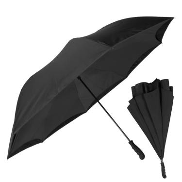 Imagem de STROMBERGBRAND UMBRELLAS Guarda-chuva de golfe invertido The Grand Inversa, preto/preto, Preto/preto