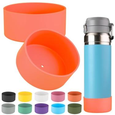 Imagem de Garrafa de água Stanley Quick Flip GO, 2 peças de manga de bota de silicone compatível, para garrafa Stanley Quick Flip GO Water 1,020 g. Evite arranhões e ruídos (laranja, 1,020 g)