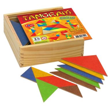 Imagem de Tangram 10 Jogos Em MDF 70 Peças