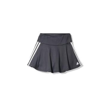 Imagem de adidas Saia de tênis para meninas com 3 listras e babados, Preto/branco, 4