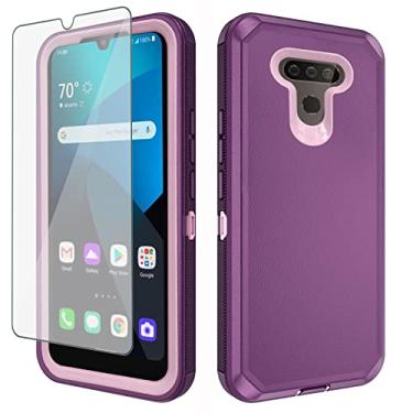 Imagem de Asuwish Capa de telefone para LG Premier Pro Plus 15.5 cm/Harmony 4/K40S/K41 com protetor de tela de vidro temperado e capa de celular híbrida, resistente, à prova de choque, rígida, acessórios de