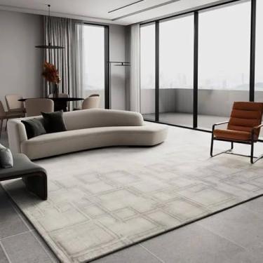 Imagem de Tapete cinza claro de luxo, moderno, decoração de sala de estar, carpetes, hall, escritório, tapete grande, quarto, cabeceira, G, 300x400cm 118x157 pol.