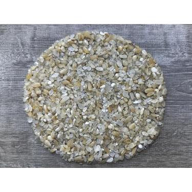 Imagem de 2 kg lascas de pedras preciosas semiroladas naturais, mini cristais triturados, lascas de cristal não perfuradas (calcita amarela)