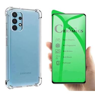 Imagem de Kit Capa Capinha Transparente + Película 9D Cerâmica Samsung Galaxy A3