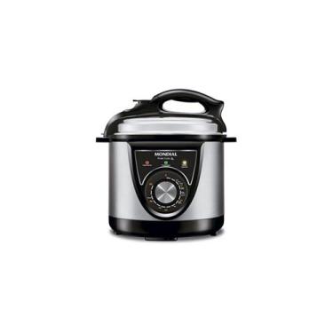 Imagem de Panela de Pressão Elétrica Pratic Cook 3L Inox - Mondial, Preto, 220V