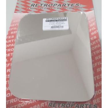 Imagem de Lente de Vidro para Retrovisor de Fiorino 1997 a 2011, Lado Direito do Passageiro, Canto Redondo, Sem Base