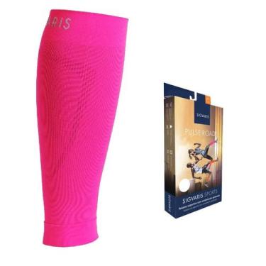 Imagem de Polaina Esportiva Pulse Road Rosa Neon Tam G1 - Sigvaris - Sigvaris