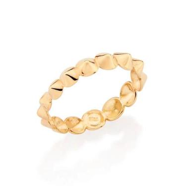 Imagem de Anel banhado ouro 3x 24k 18k e 22k feminino rommanel fino skinny spike