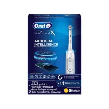 Imagem de Escova de Dente Elétrica Recarregável Oral-B Genius X com Estojo de Vi